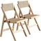 ISL Furnishings- Ibiza Rattan Modern Folding Chair (2, Natural)
